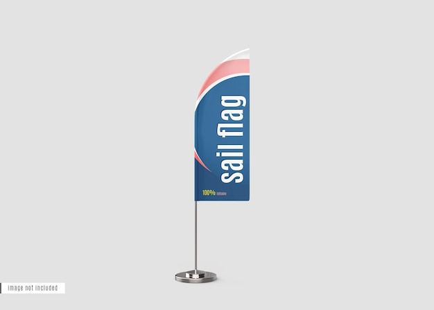 Vertical Sail Flag Mockup