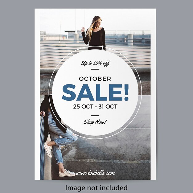 vertical sale social media design template