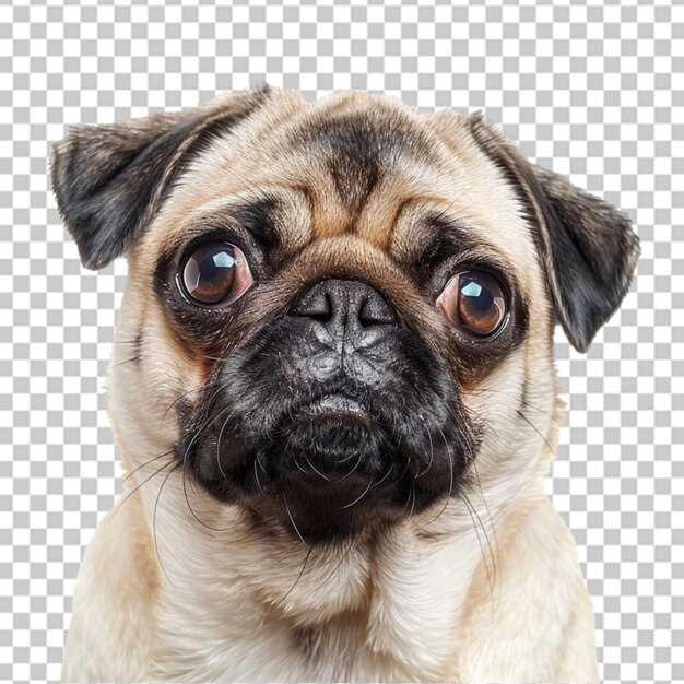 PSD vertical shot of a cute little brown puggle dog