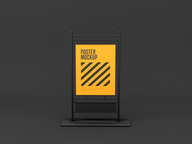 Vertical stand banner mockup