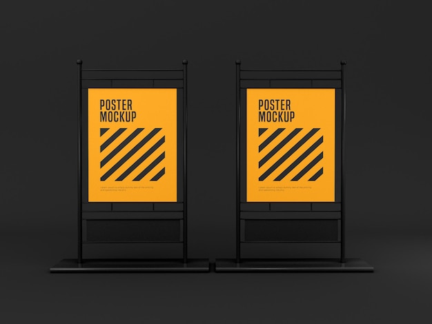 Vertical stand banner mockup
