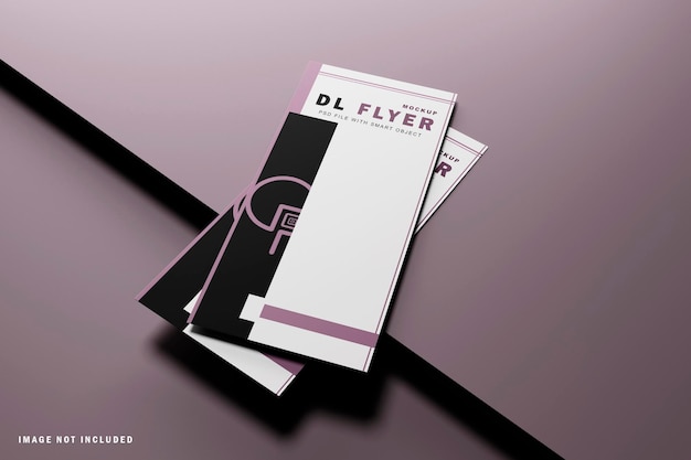 PSD verticale mockup voor dl-flyer