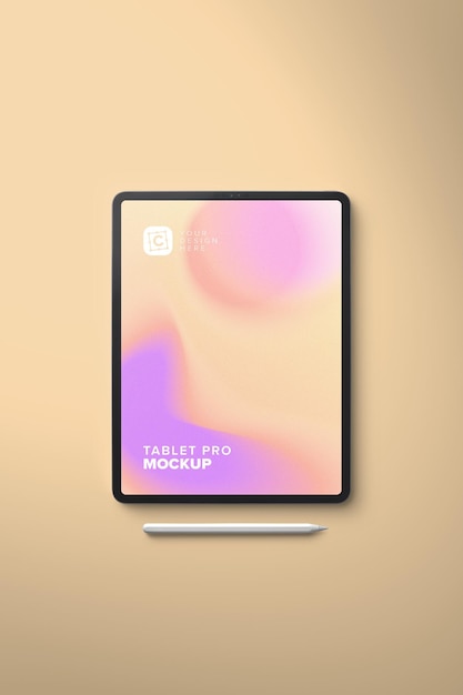 PSD verticale portret pro tablet mockup voor uiapp-ontwerp