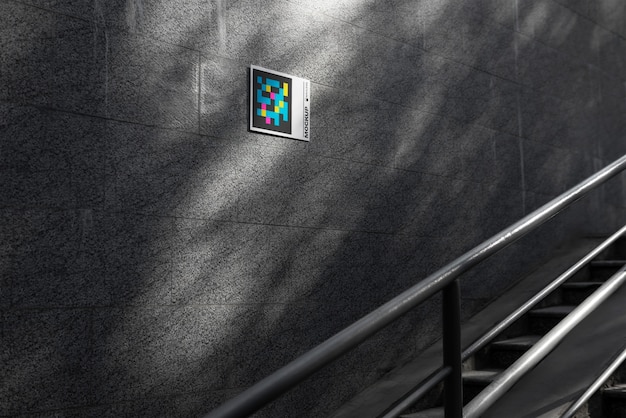 Vervoer stop met navilens code mockup