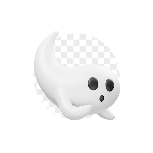 Verwarde Ghost 3D-cartoon