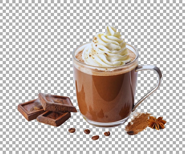 Verwarmende beker cacao met een heerlijke swirl