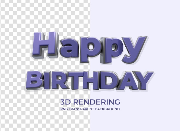 非常にペリ誕生日のお祝いの3dレンダリングは、分離された透明な背景をレンダリングします