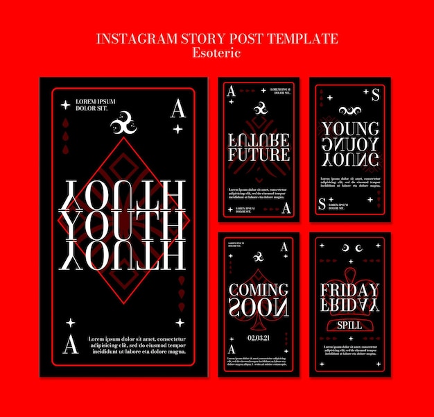 Verzameling Instagram-verhalen voor esoterische mystiek