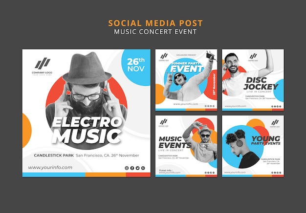 Verzameling van posts op sociale media