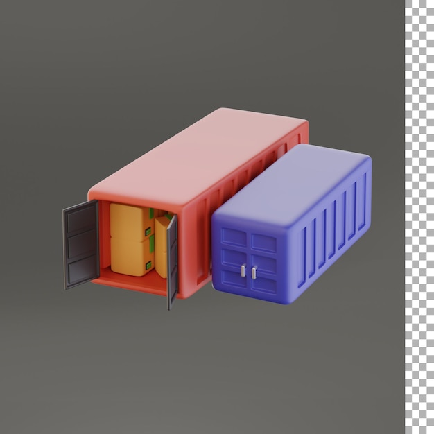 Verzendcontainer 3d render