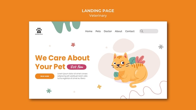 Vet clinic landing page template