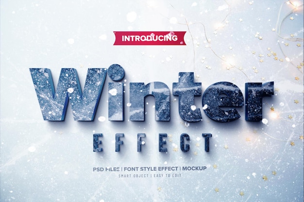 PSD vet winter premium lettertype-effect