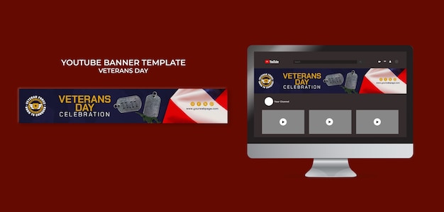 PSD veterans day celebration youtube banner