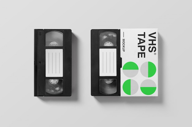 PSD collezione mockup vhs