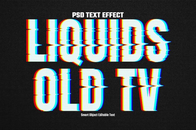 PSD vhs-schermteksteffect