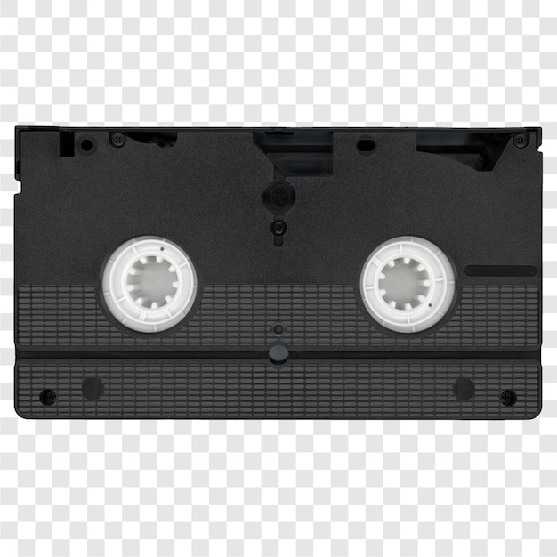 vhs tape cassette bottom view transparent