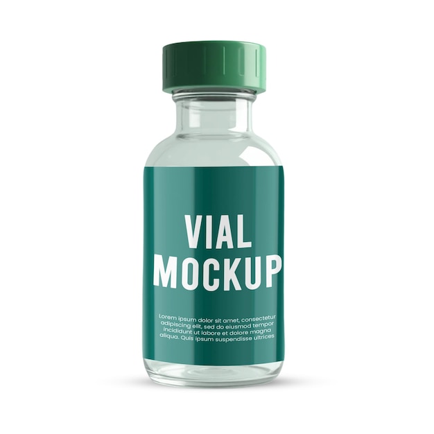 Vial bottle mockup design glass bottle mockup bottle mockup