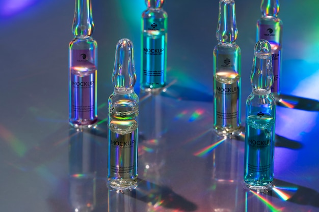 vial packaging mockup design