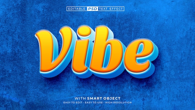 Vibe text 3D style effect