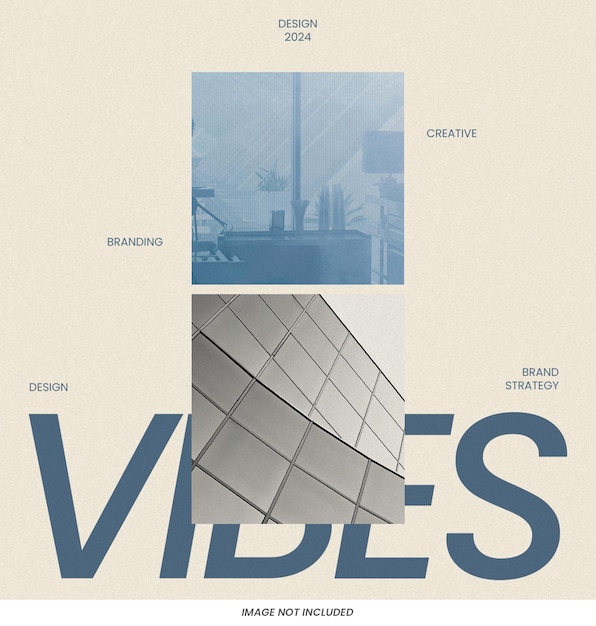 Vibes Brand Instagram Post szablon Psd projekt social media układ szablon temat estetyczny
