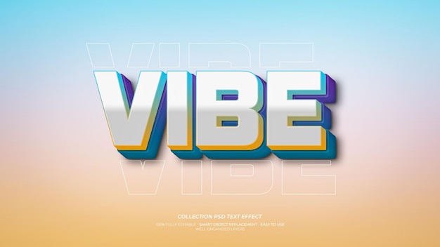 Vibes good 3d custom text effect