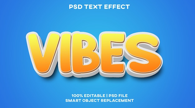 PSD vibes 텍스트 효과 스타일 템플릿