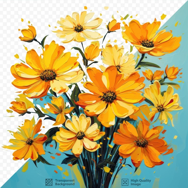 PSD vibrant blooms in a sunny hue