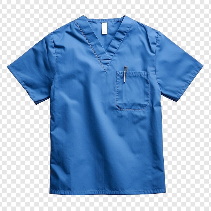 PSD a vibrant blue medical scrub top