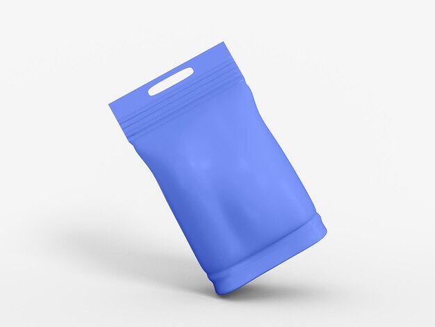 Vibrant Blue StandUp Pouch Mockup voor productverpakking