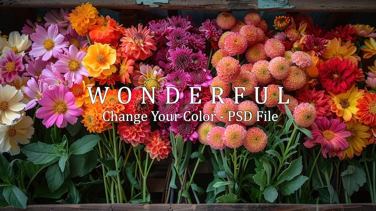 PSD 鮮的花束