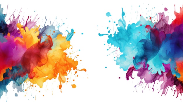 PSD vibrant color splash on transparent png background