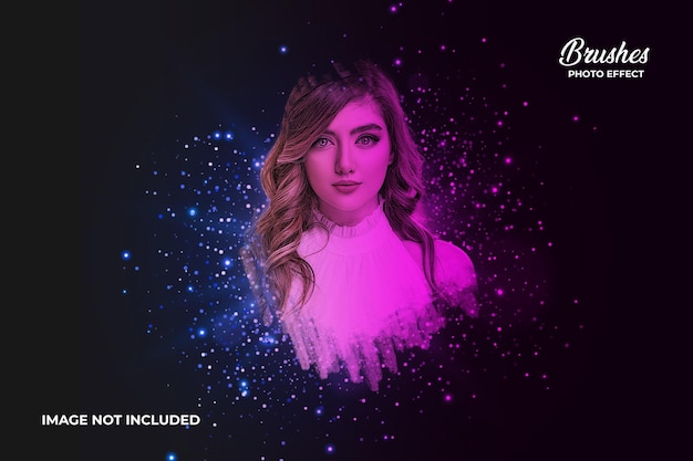 Vibrant dual lighting photo effect template