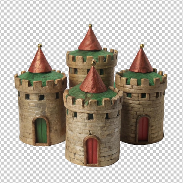 PSD a vibrant fantasy metallic castle