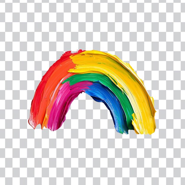 vibrant hand painted rainbow illustration with colorful arc