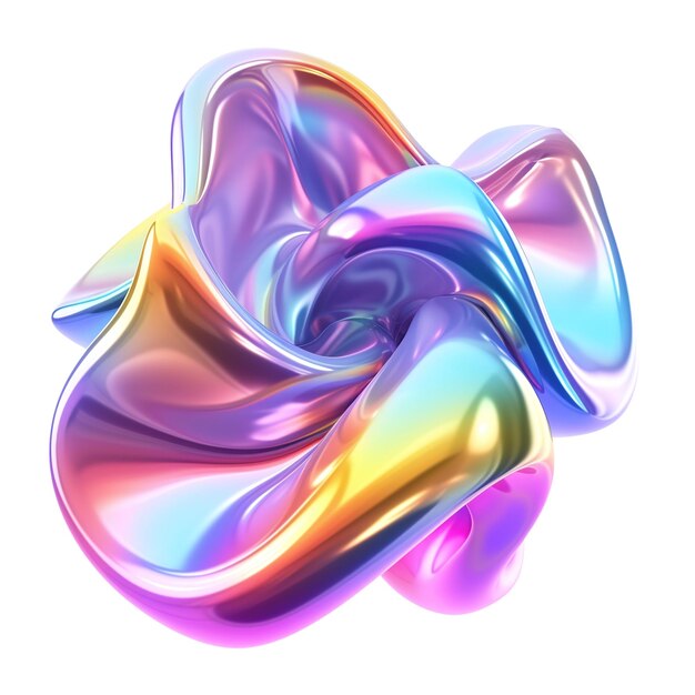 Vibrant Holographic Splash Capturing Dynamic Movement en Colorful Fluidity Generative AI