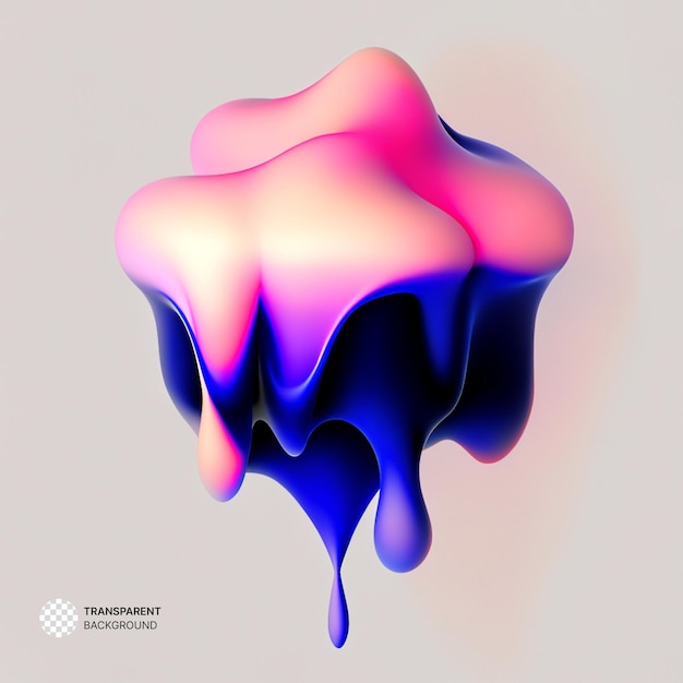 PSD a vibrant object fluid form