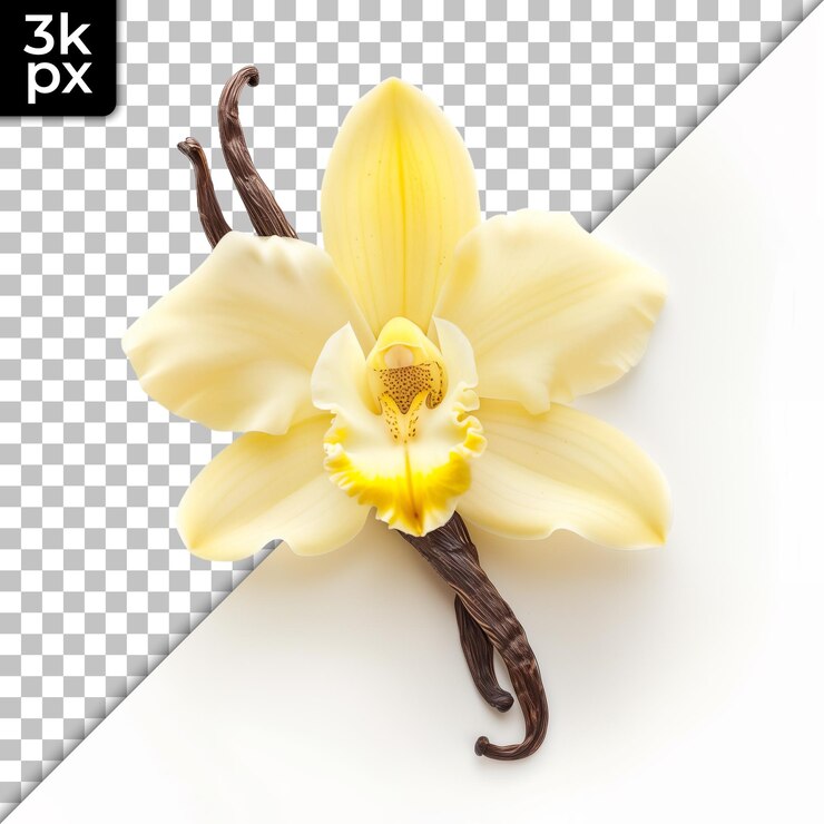 PSD 透明 な 背景 に 黄色 の 花びら を 飾っ て いる 活気 の ある オルキディア
