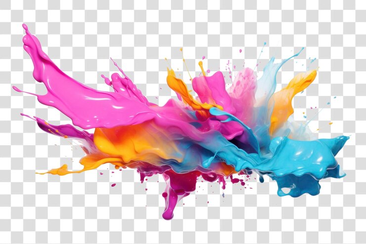 PSD vibrant paint splash effect