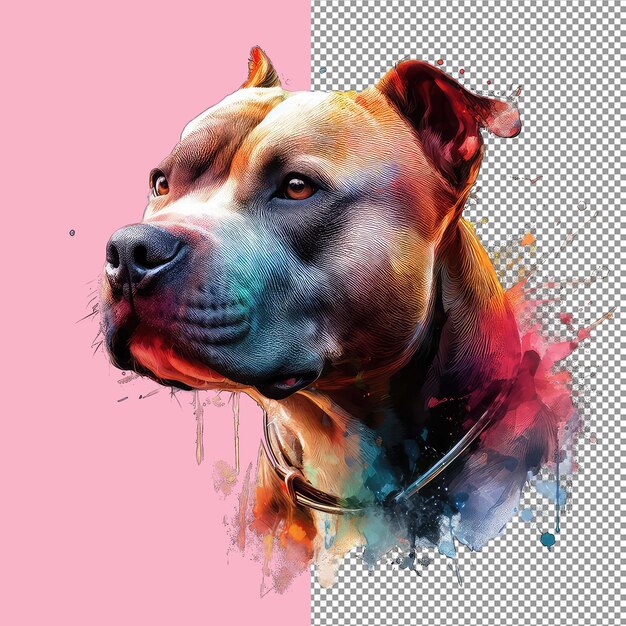 PSD vibrant_pitbull_painting