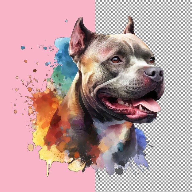 Vibrant_pitbull_paintingpng