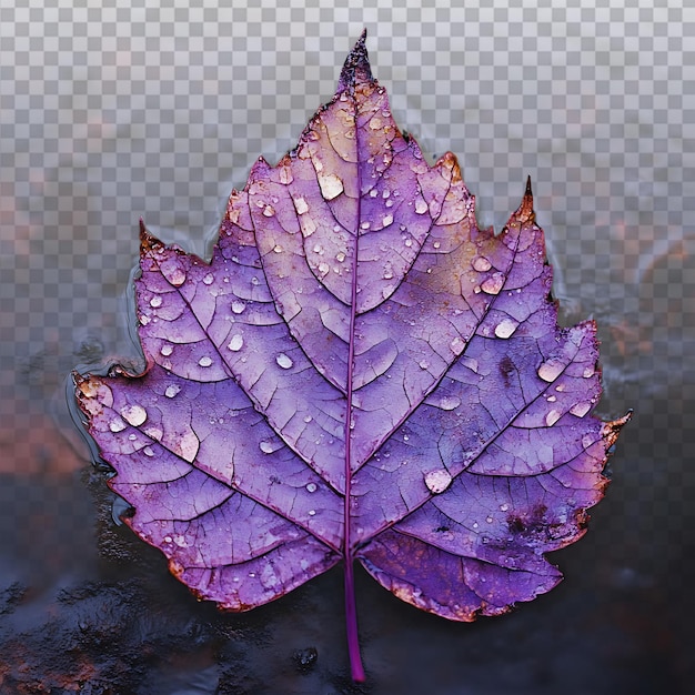 vibrant purple leaves against a soft green background