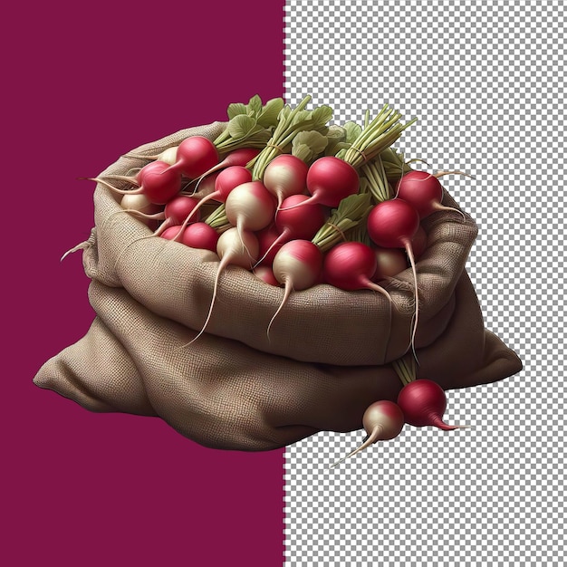 Vibrant radish pile png