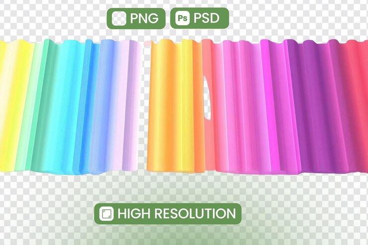 PSD vibrant rainbow fabric waves highresolution png psd download dla projektów kreatywnych digital art and design inspiration featuring a spectrum of colors and smooth flowing textures