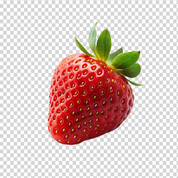 PSD a vibrant red strawberry on transparent background