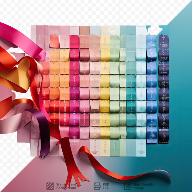 PSD vibrant ribbons and color reference