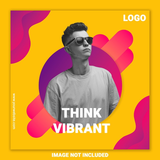 Vibrant social media template