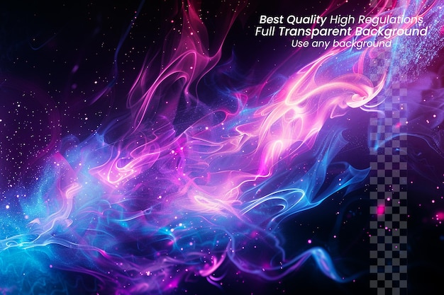 PSD vibrant soundscapes colorful energy waves on transparent background