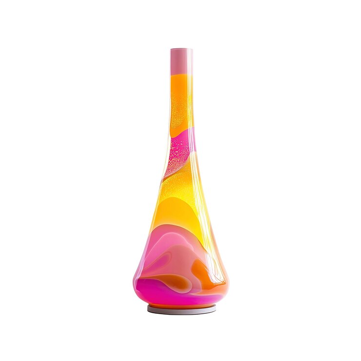 PSD vibrant swirl glass vase modern home decor