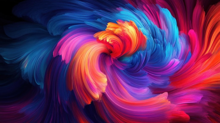 PSD vibrant swirling colors in an abstract design