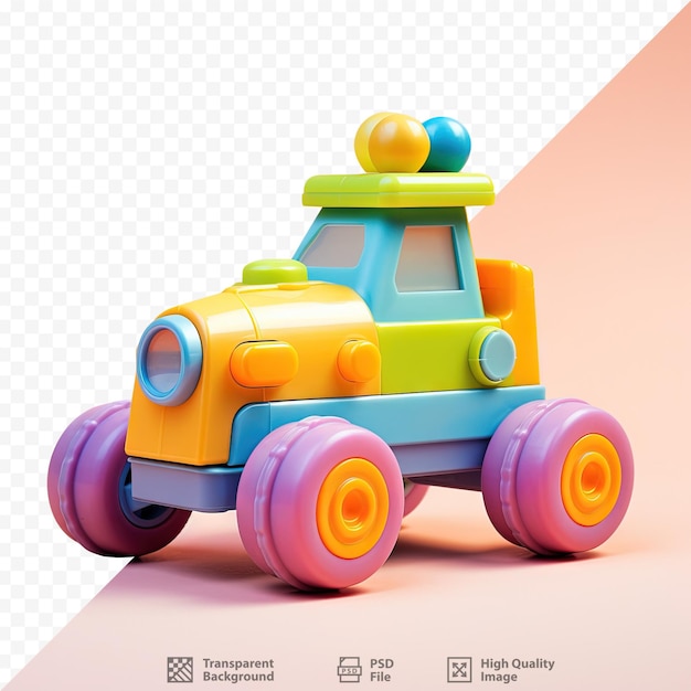 PSD vibrant toy for kids on transparent background